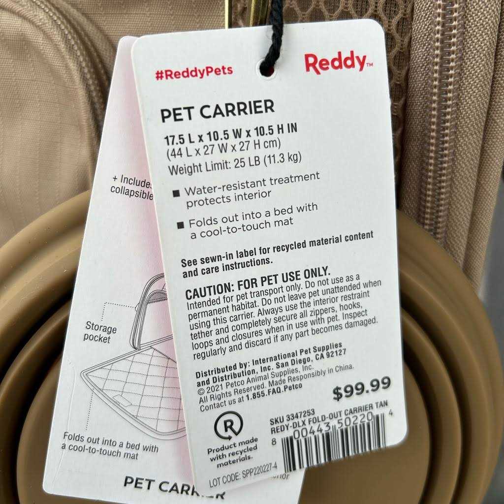 Reddy Fold-Out Pet Carrier