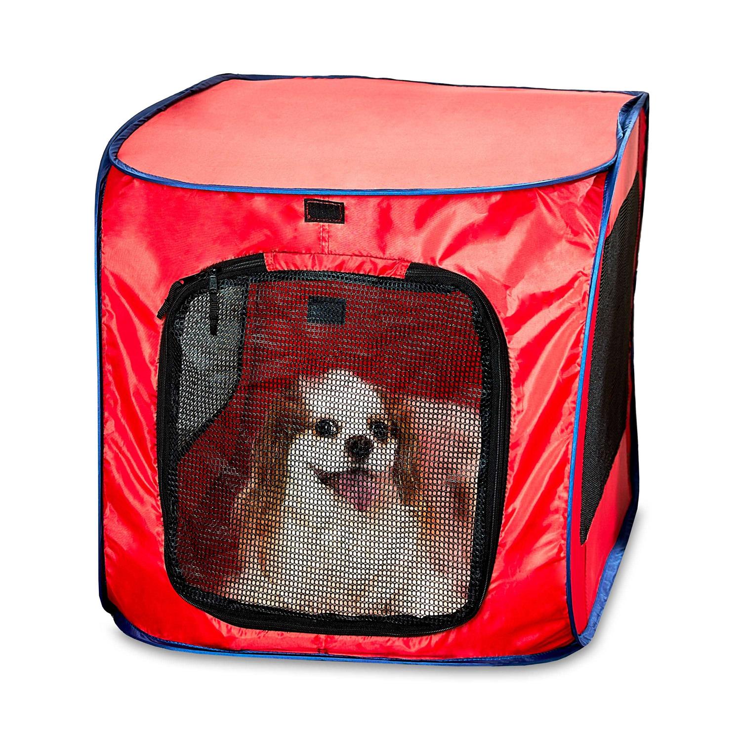 Vibrant Life Dog Kennels One Piece Soft-Sided 32 inch Pop-up Mesh Pet Kennel