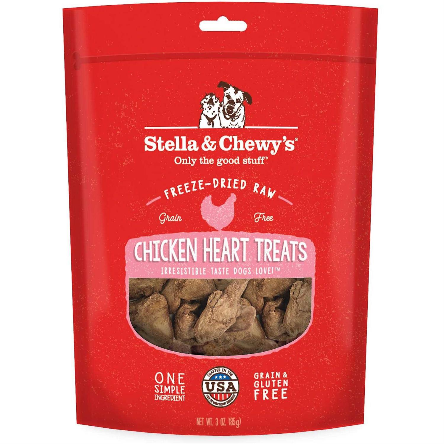 Stella & Chewy’s Chicken Hearts Freeze-Dried Dog Treats