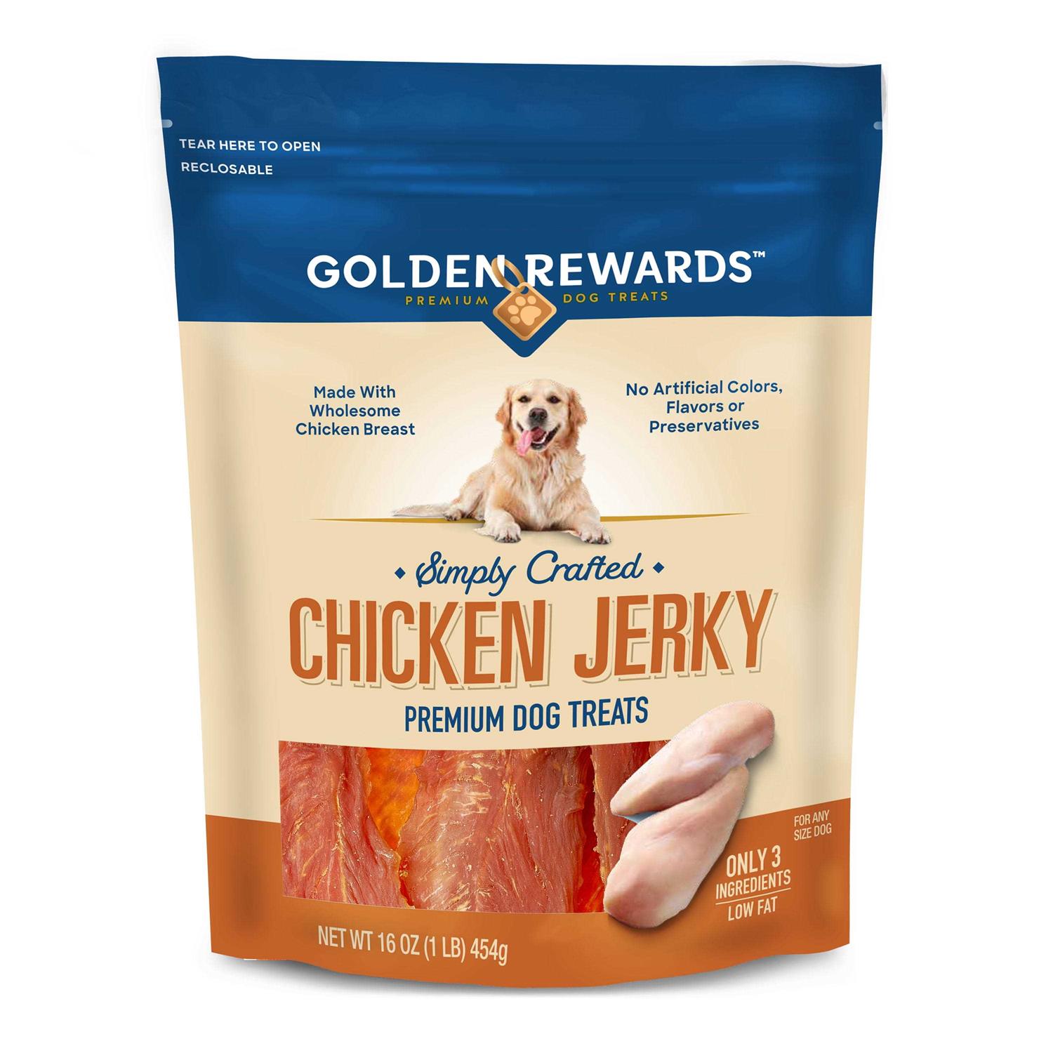 Golden Rewards Chicken Jerky Premium Dog Treats