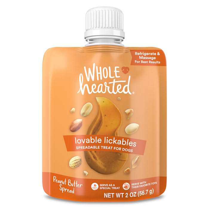 WholeHearted Loveable Lickables Peanut Butter Dog Treats