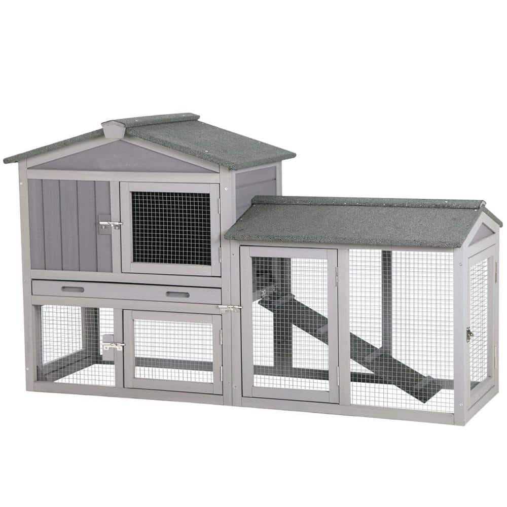 Aivituvin Rabbit Hutch Easy Combine with Second Bunny Cage AIR02
