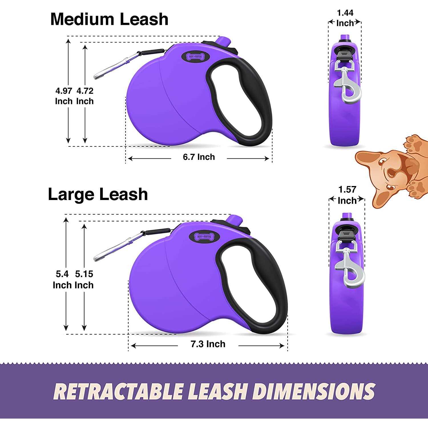 Ruff ‘N Ruffus Tangle-Free Retractable Dog Leash & Bonus Contents