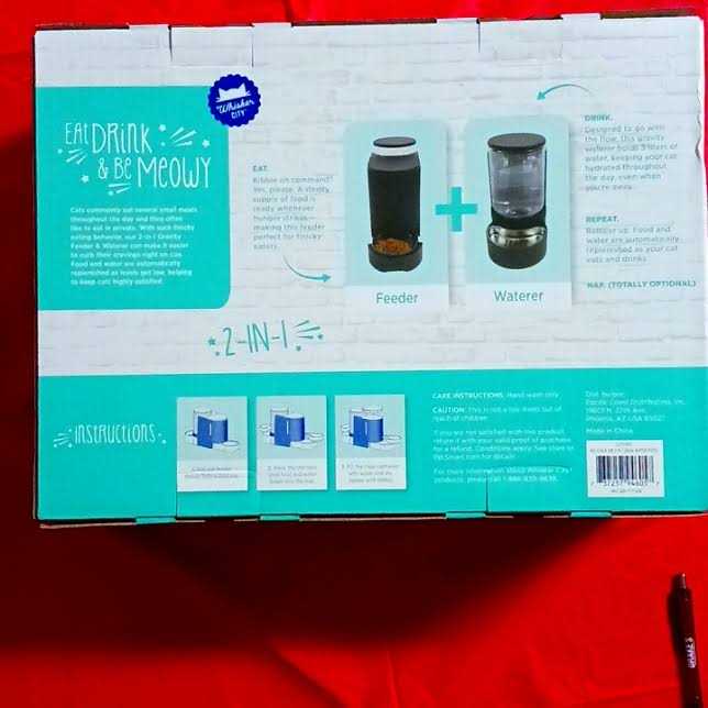 Whisker City Black Rib 2 inravity Cat Feeder