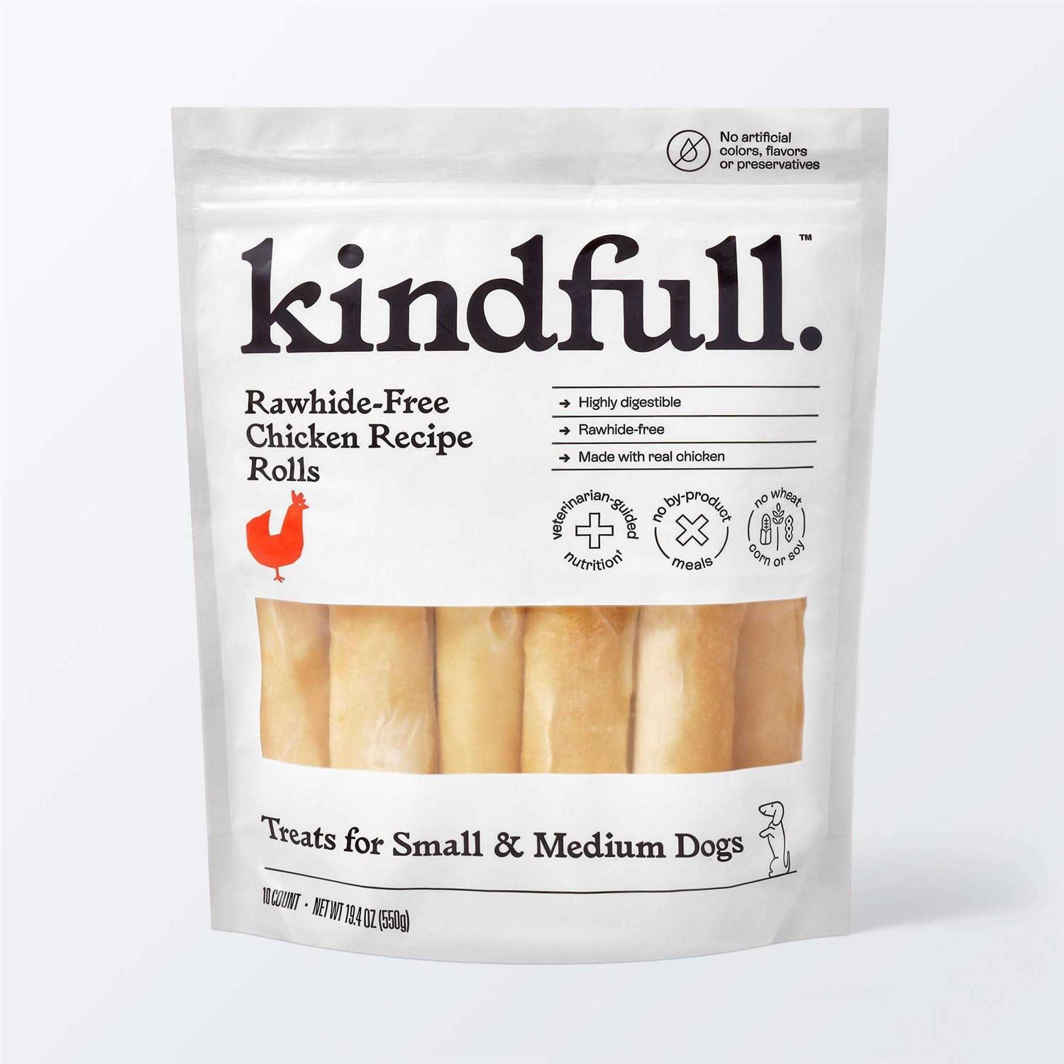 Kindfull Rawhide-Free Chicken Recipe Roll Dog Treat