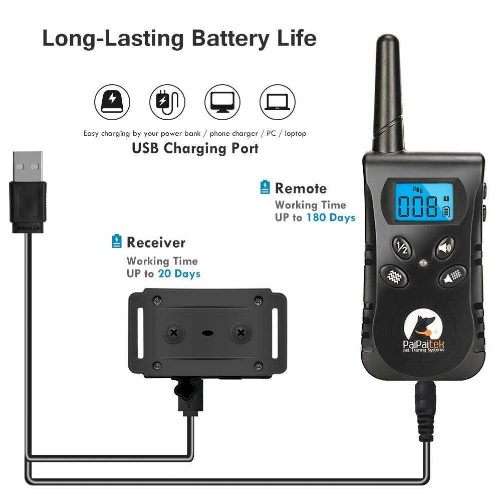 Paipaitek No Shock Dog Training Collar with Remote Vibration Collar Dogs Dogs