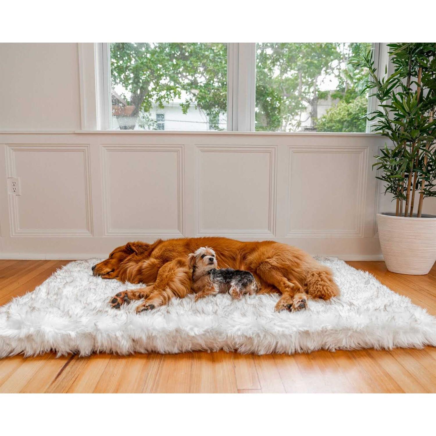 Paw Brands PupRug Faux Fur Orthopedic Dog Bed