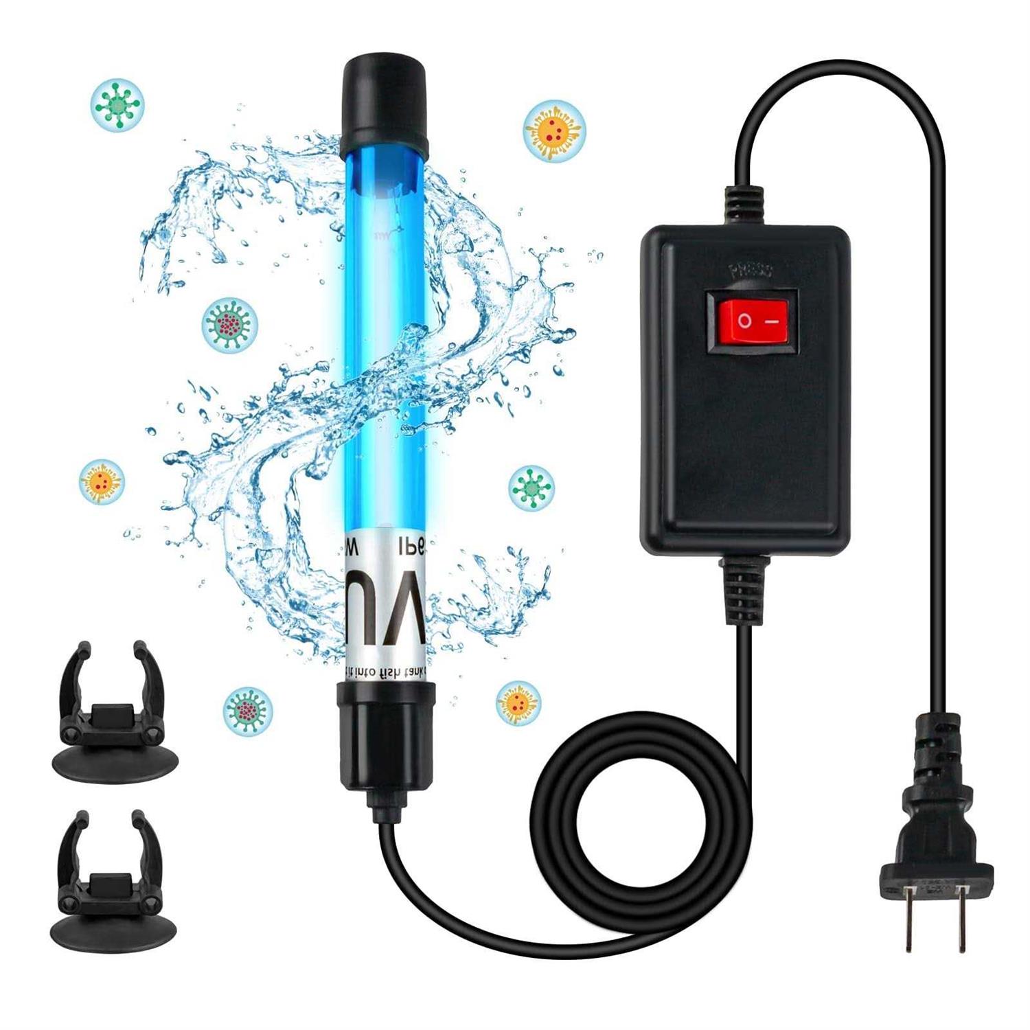 coospider-repta Aquarium UV Sterilizer for Aquarium UVC Light Fish Tank Light 5W
