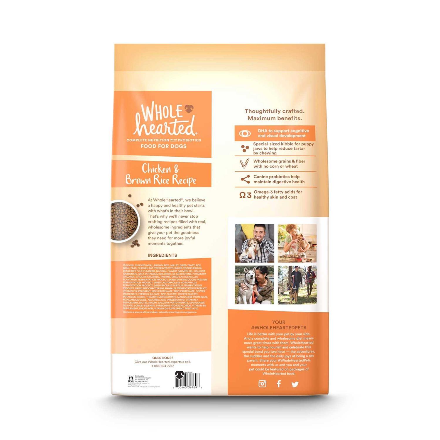 WholeHearted All Breed Chicken and Brown Rice Recipe Dry Puppy Food