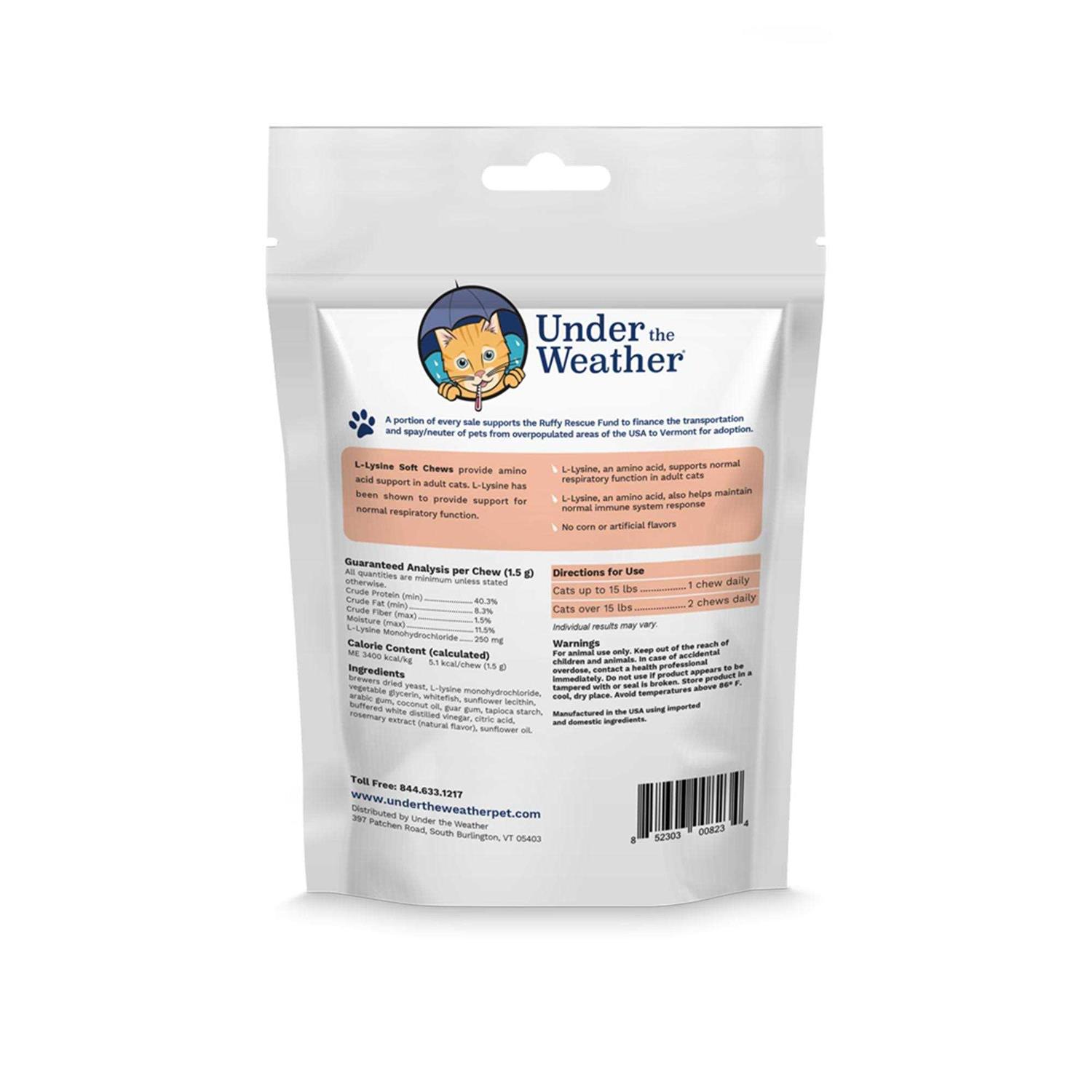 Under the Weather Cat Supplement L Lysine Soft Chews