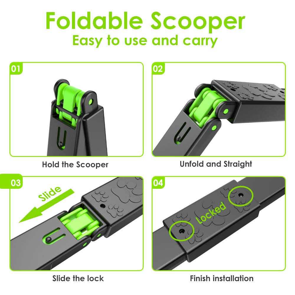 TIMINGILA 33 Long Handle Portable Pet Pooper Scooper for Large and Small Dogs,High Strength Material and Durable Spring,Great for Lawns