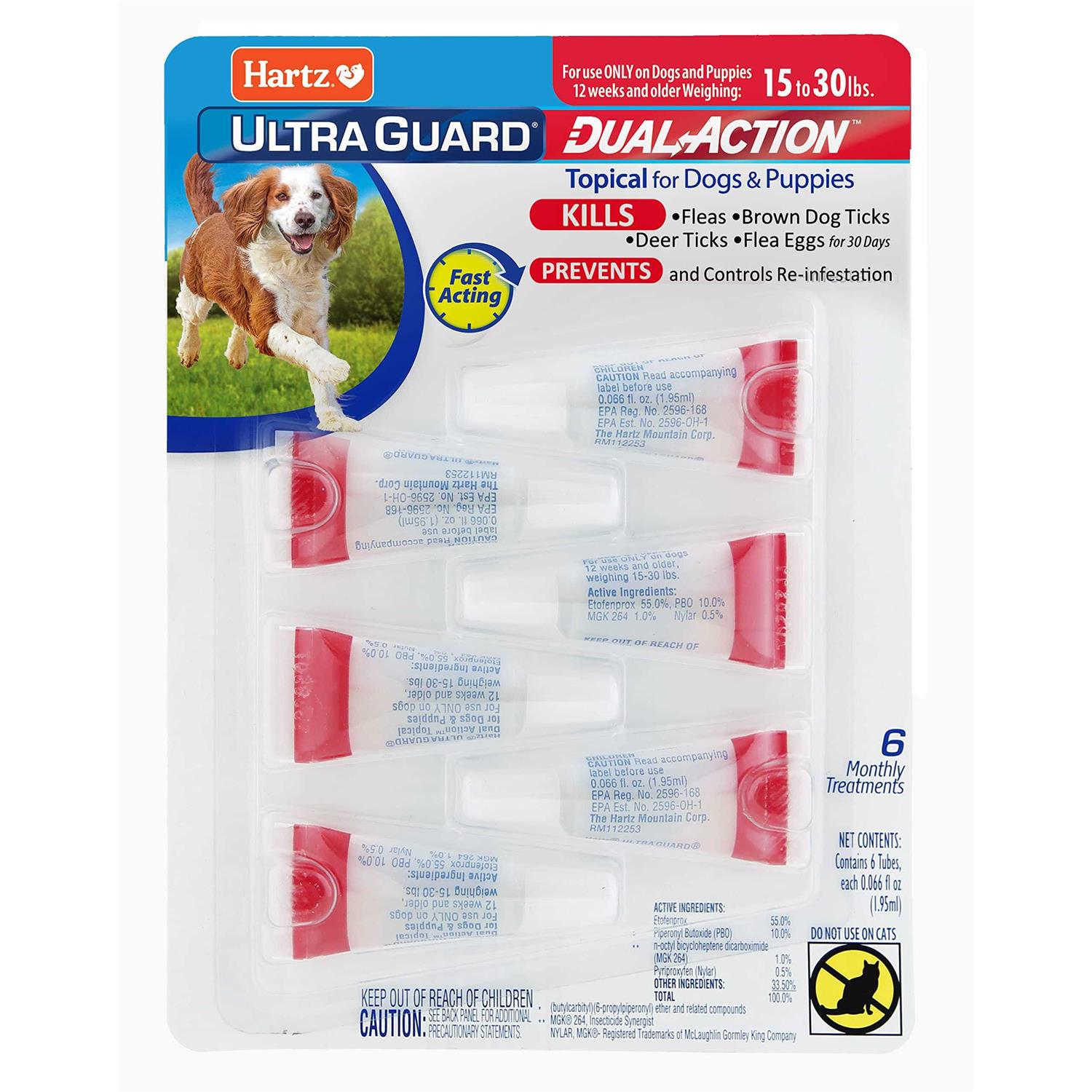 Hartz UltraGuard Dual Action Flea & Tick Topical Dogs
