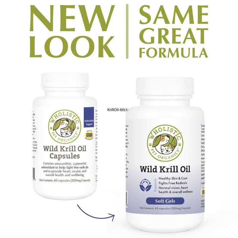 Wholistic Pet Organics Krill Oil Capsules Dog & Cat Supplement