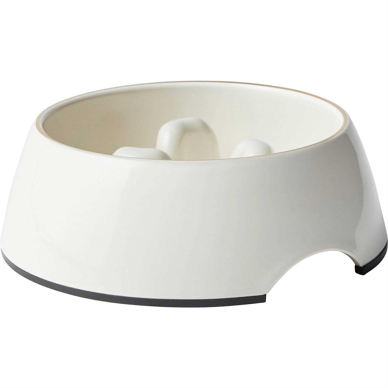 Frisco Melamine Slow Feed Dog & Cat Bowl with Gold Trim