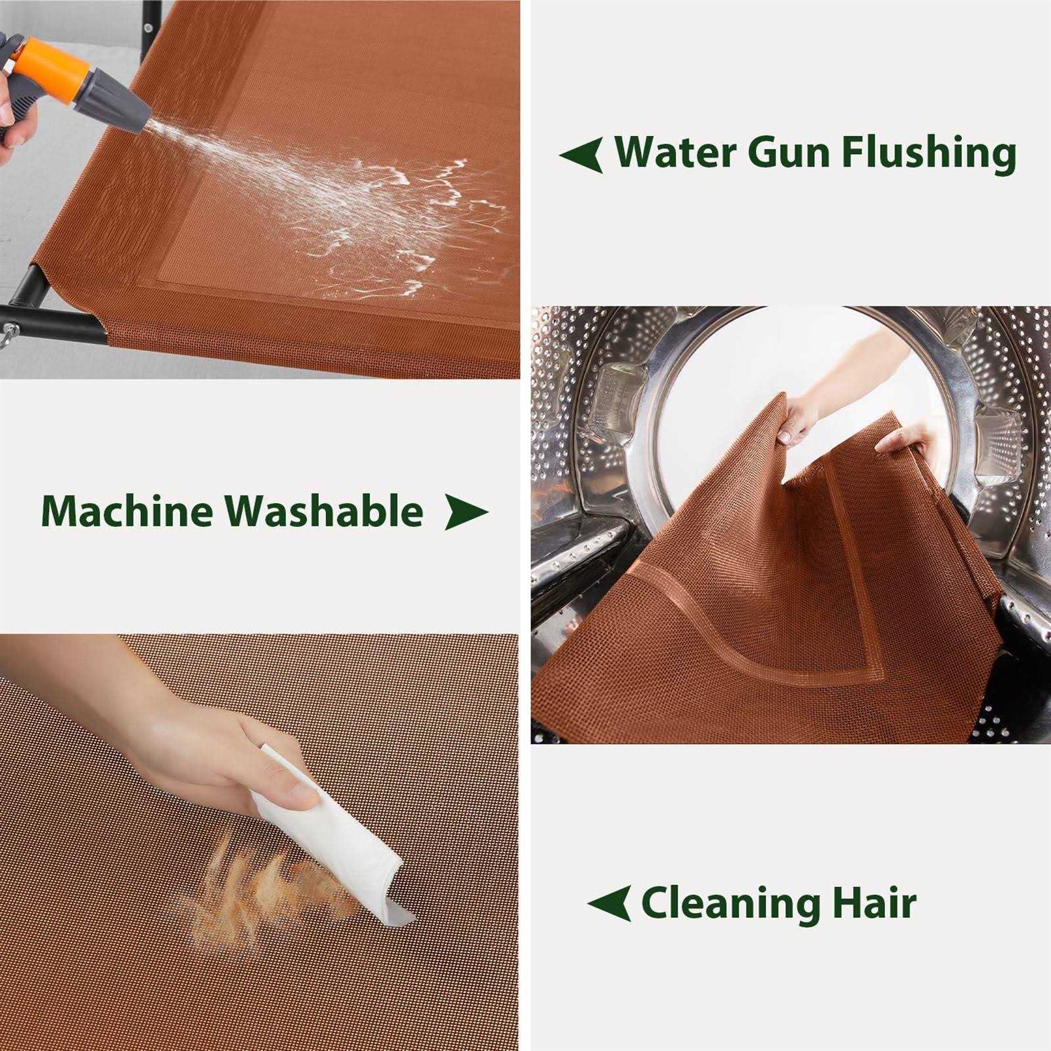 RRPETHOME Large Elevated Cooling Dog Bed,Raised Dog Cots Beds for Large Dogs,Outdoor Dog Bed for Large Dogs,Chew Proof Portable Cooling Pet Cot