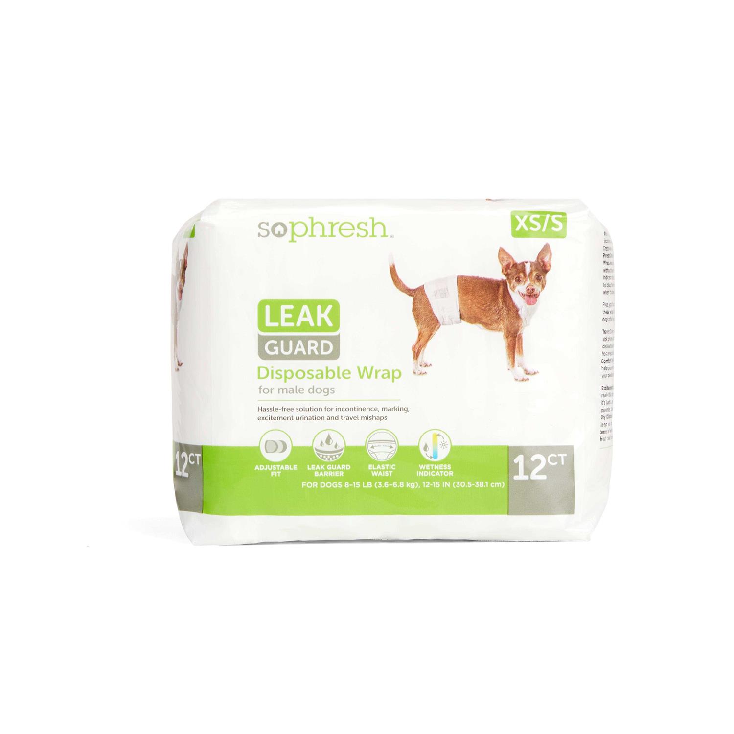 So Phresh Leak Guard Disposable Wrap For Male Dogs