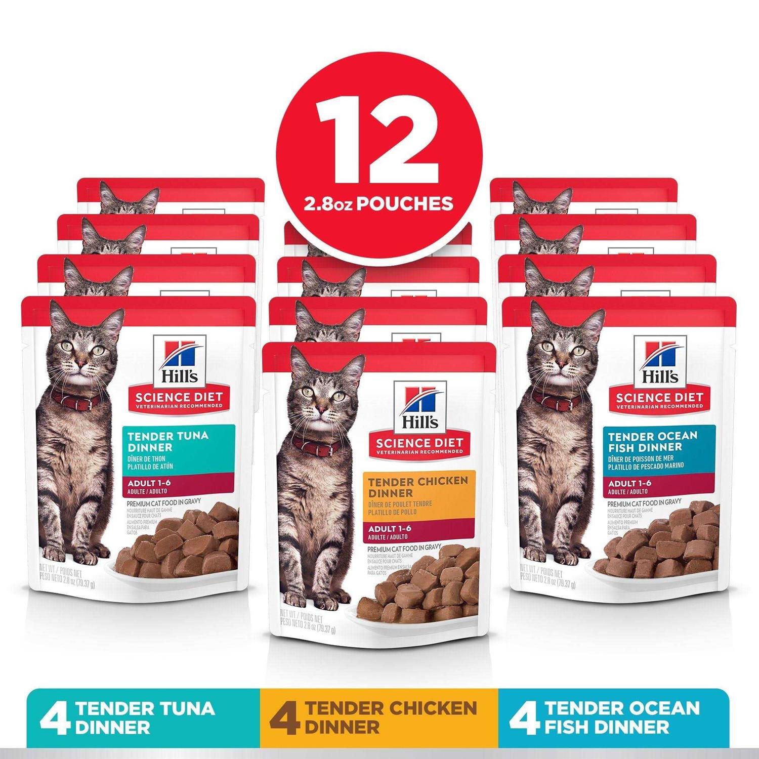 Hill’s Science Diet Adult Tender Dinner Variety Pack Cat Food