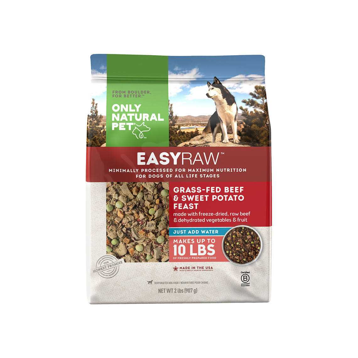 EasyRaw Grass-Fed Beef with Sweet Potato Feast Dehydrated Dog Food