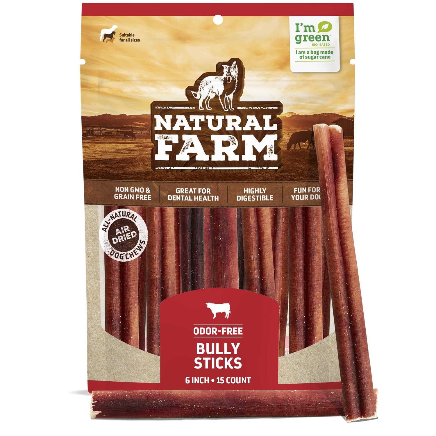 Natural Farm Bully Sticks Odor Free