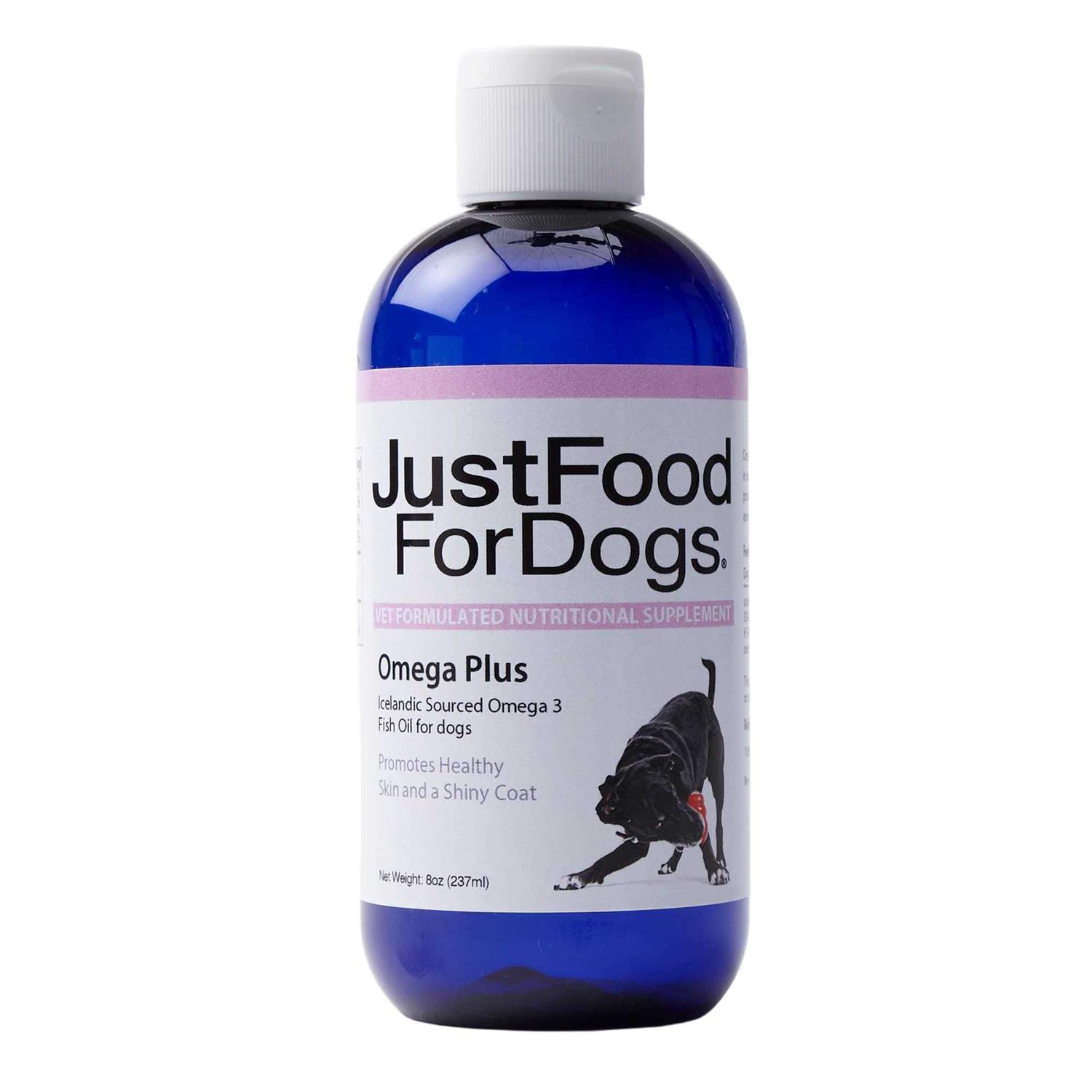 JustFoodForDogs Omega Plus Fish Oil for Dogs Supports Healthy Joints