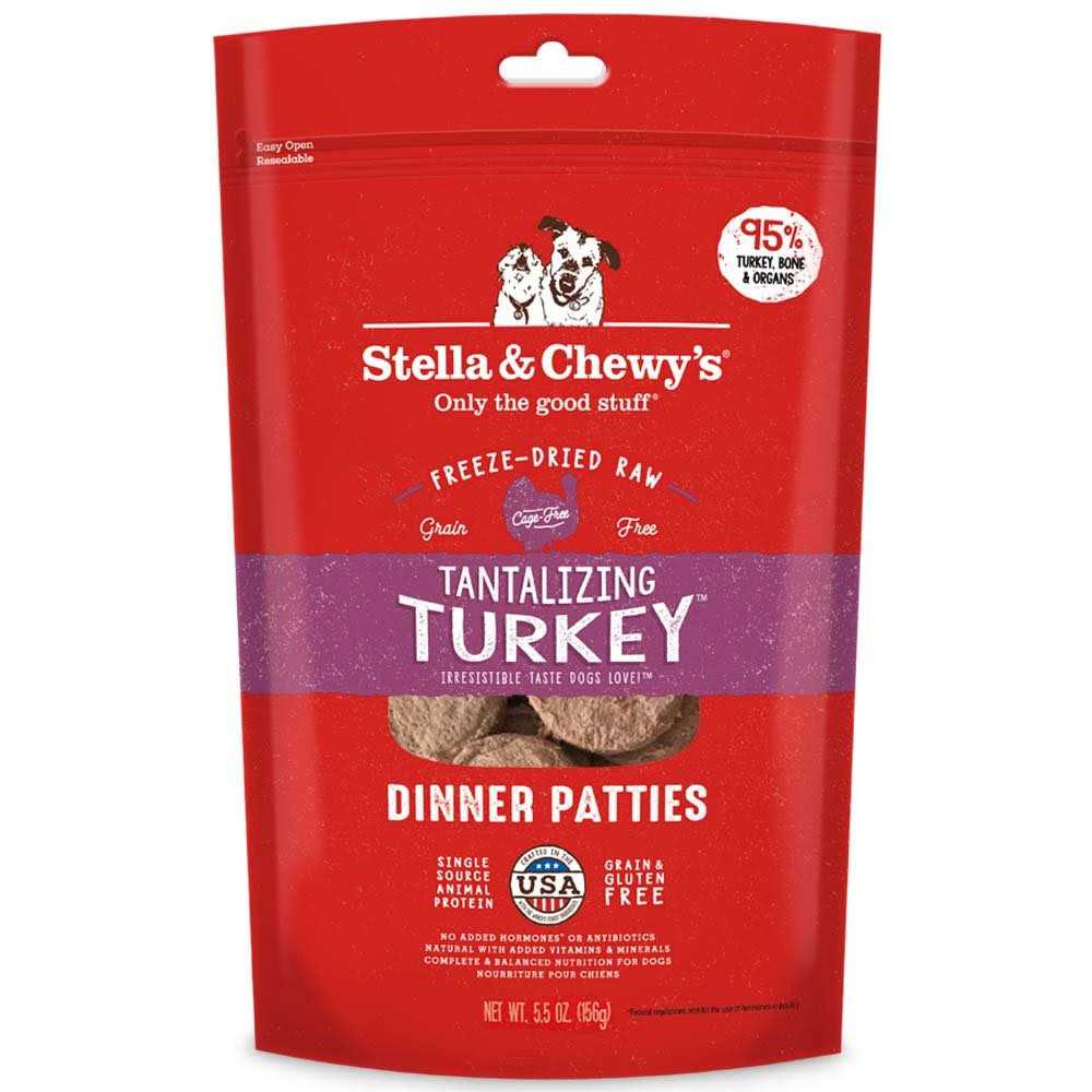 Stella Chewy’s Freeze Dried Tantalizing Turkey Dinner Patties Dog Food