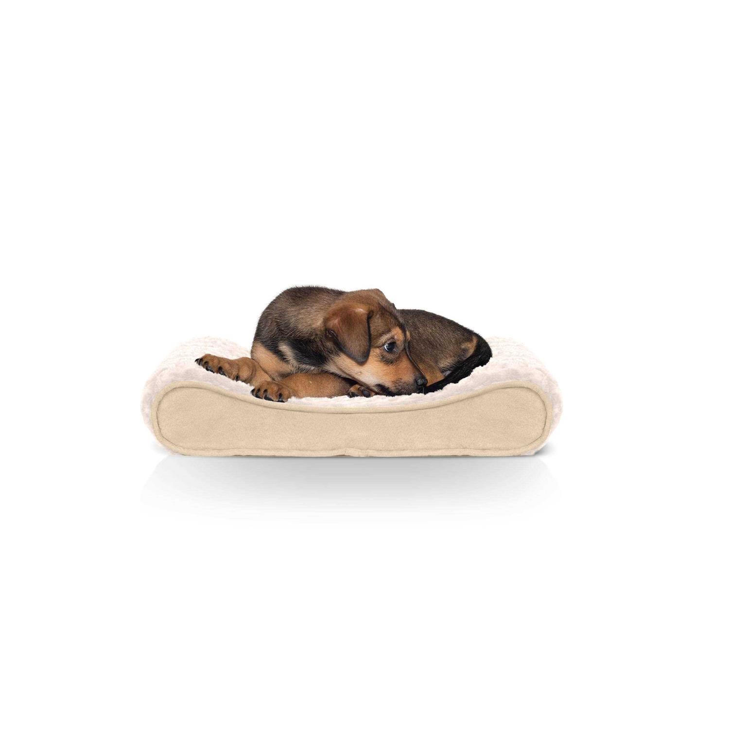FurHaven Pet Bed Plush Luxe Lounger Dog Bed