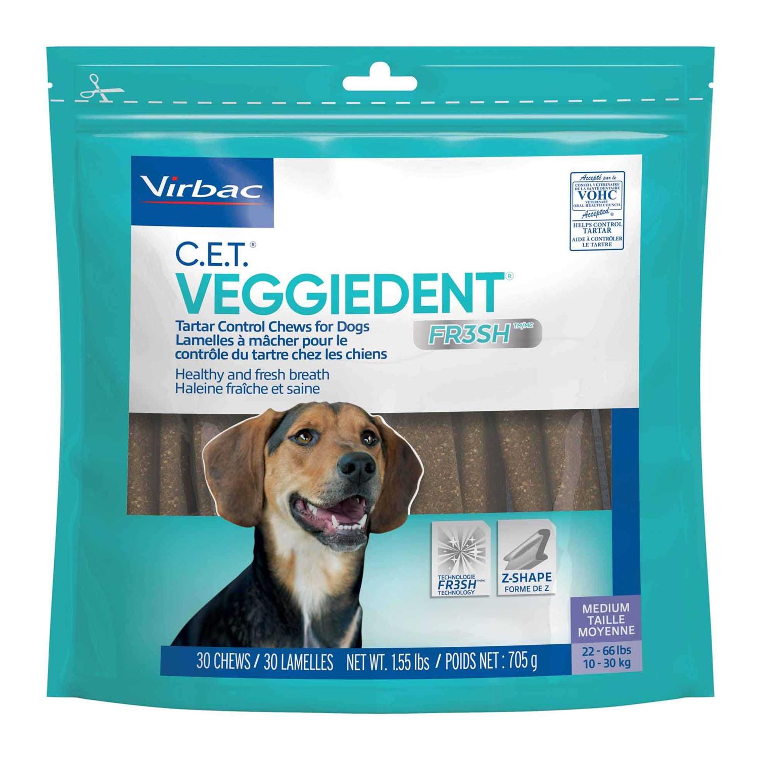 Virbac C.E.T. VeggieDent FR3SH Tartar Control Chews for Dogs
