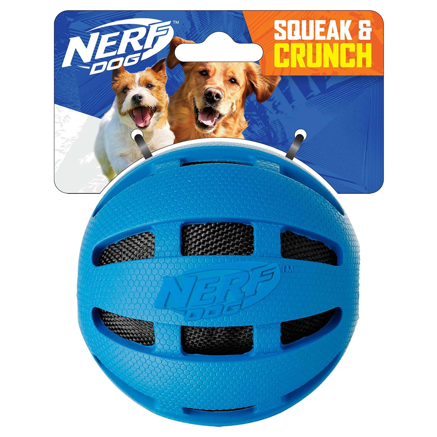 Nerf Checker Crunch Ball Dog Toy