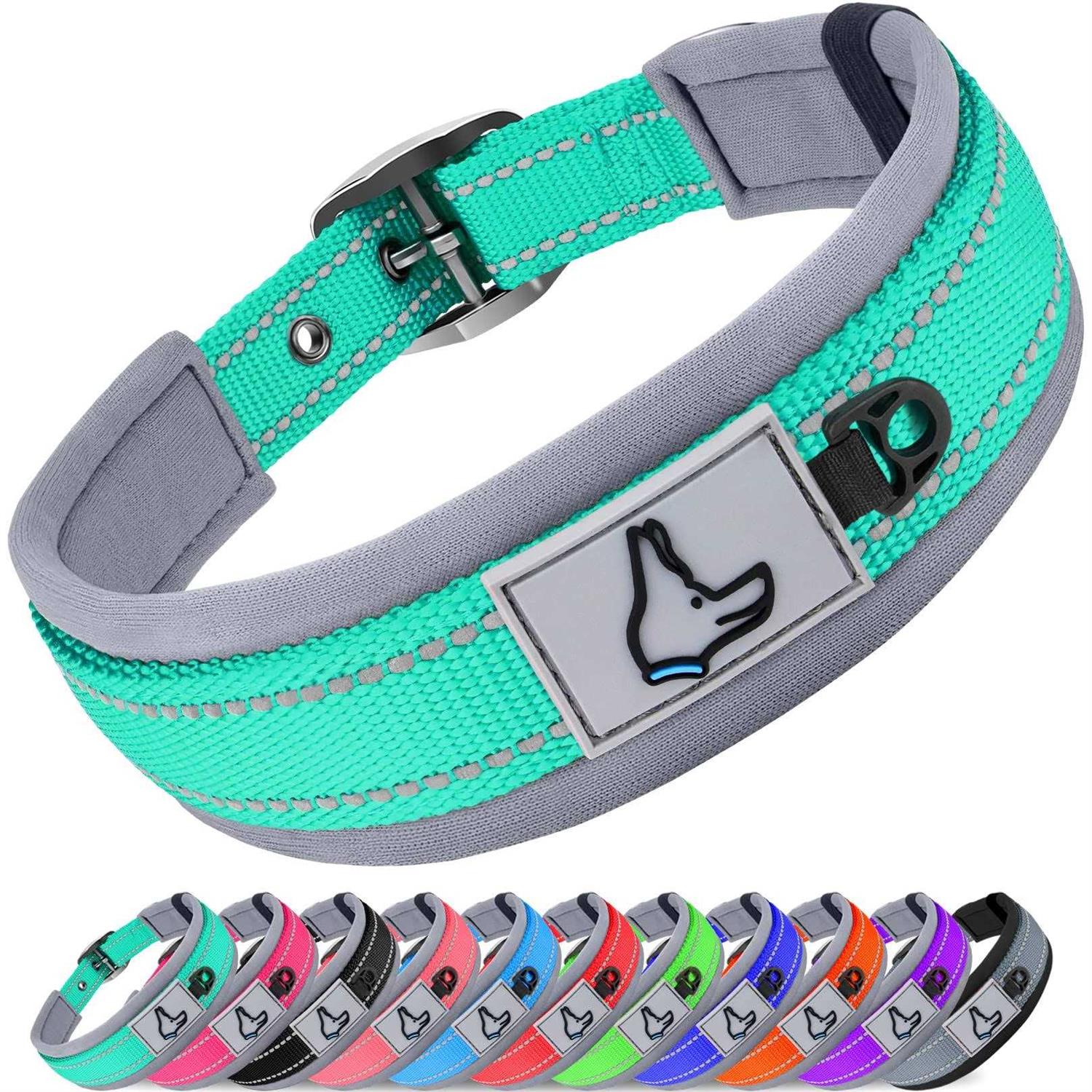 Joytale Reflective Dog Collar,Soft Neoprene Padded Breathable Nylon Pet Collar Adjustable Dogs