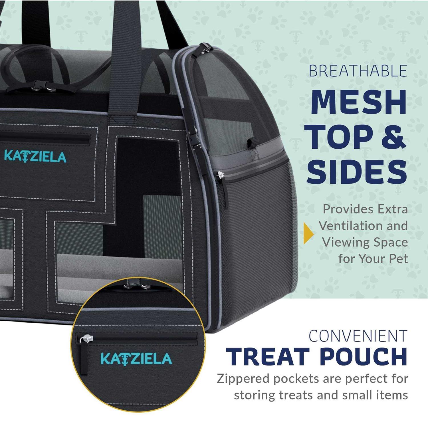Katziela Luxury Lorry Pro Pet Carrier with Removable Wheels and Telescopic Handle
