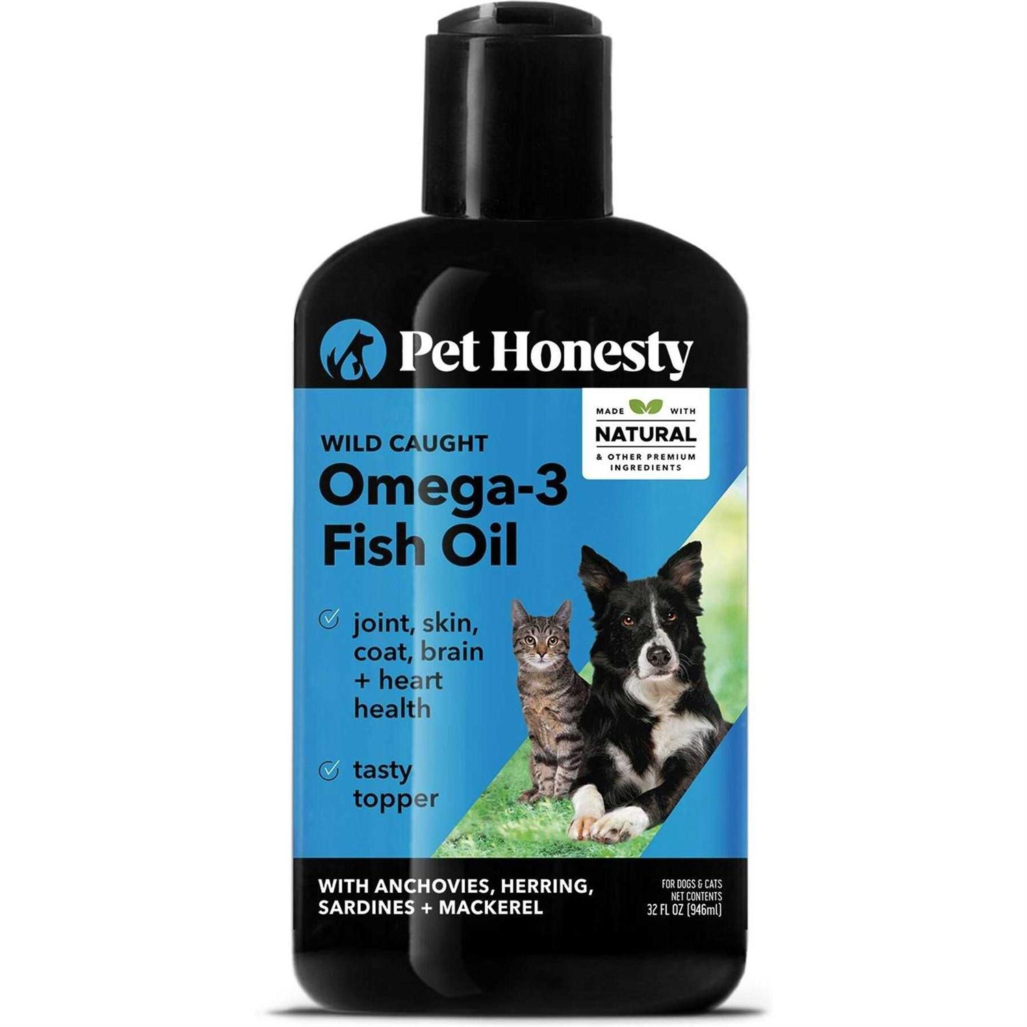 Pet Honesty Wild Caught Omega-3 Fish Oil Supplement for Dogs and Cats