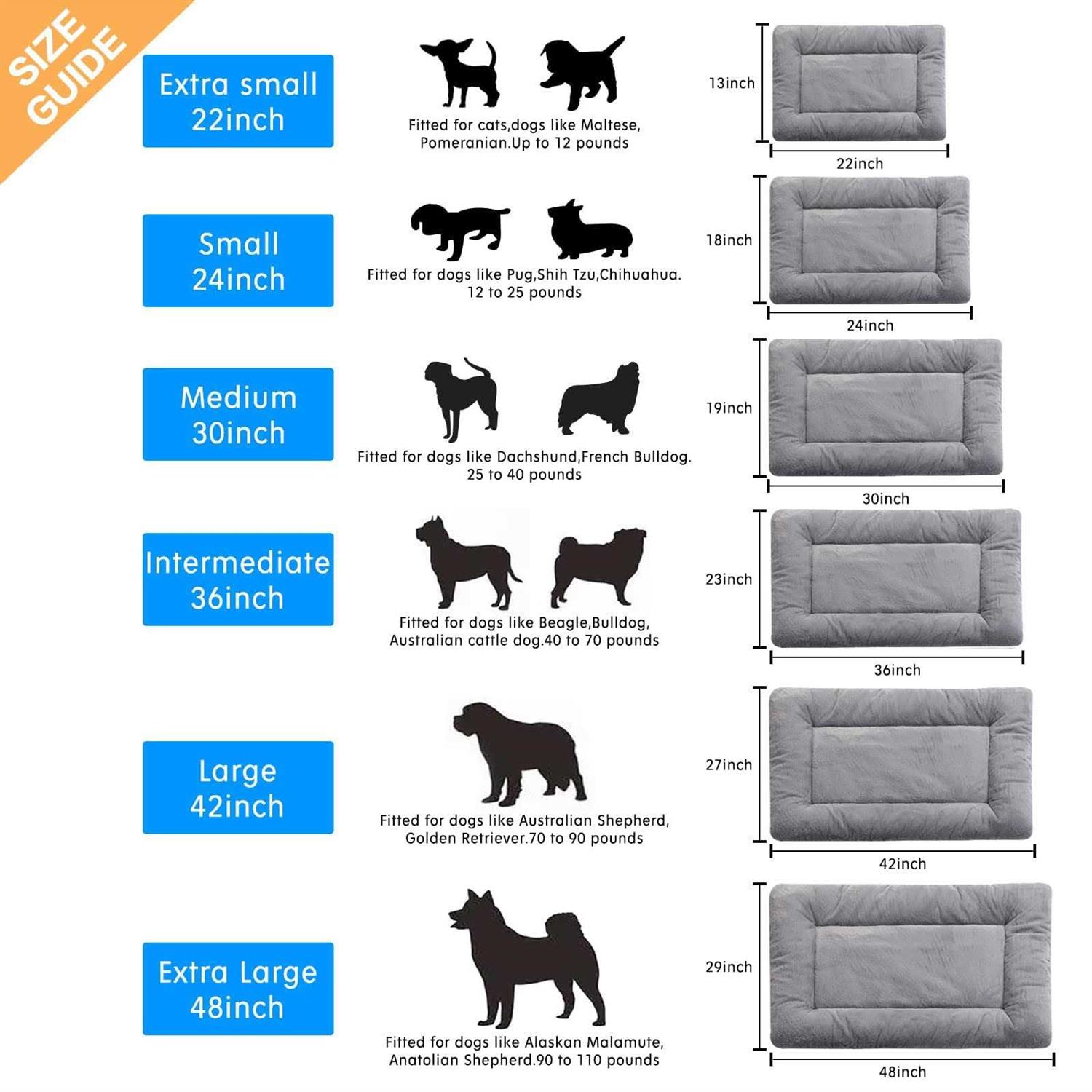 VERZEY Dog Beds Crate Pad Dogs Fit Metal Dog Crates,Ultra Soft Dog Crate Bed Washable & Anti-Slip Kennel Pad for Dogs Cozy Sleeping Mat