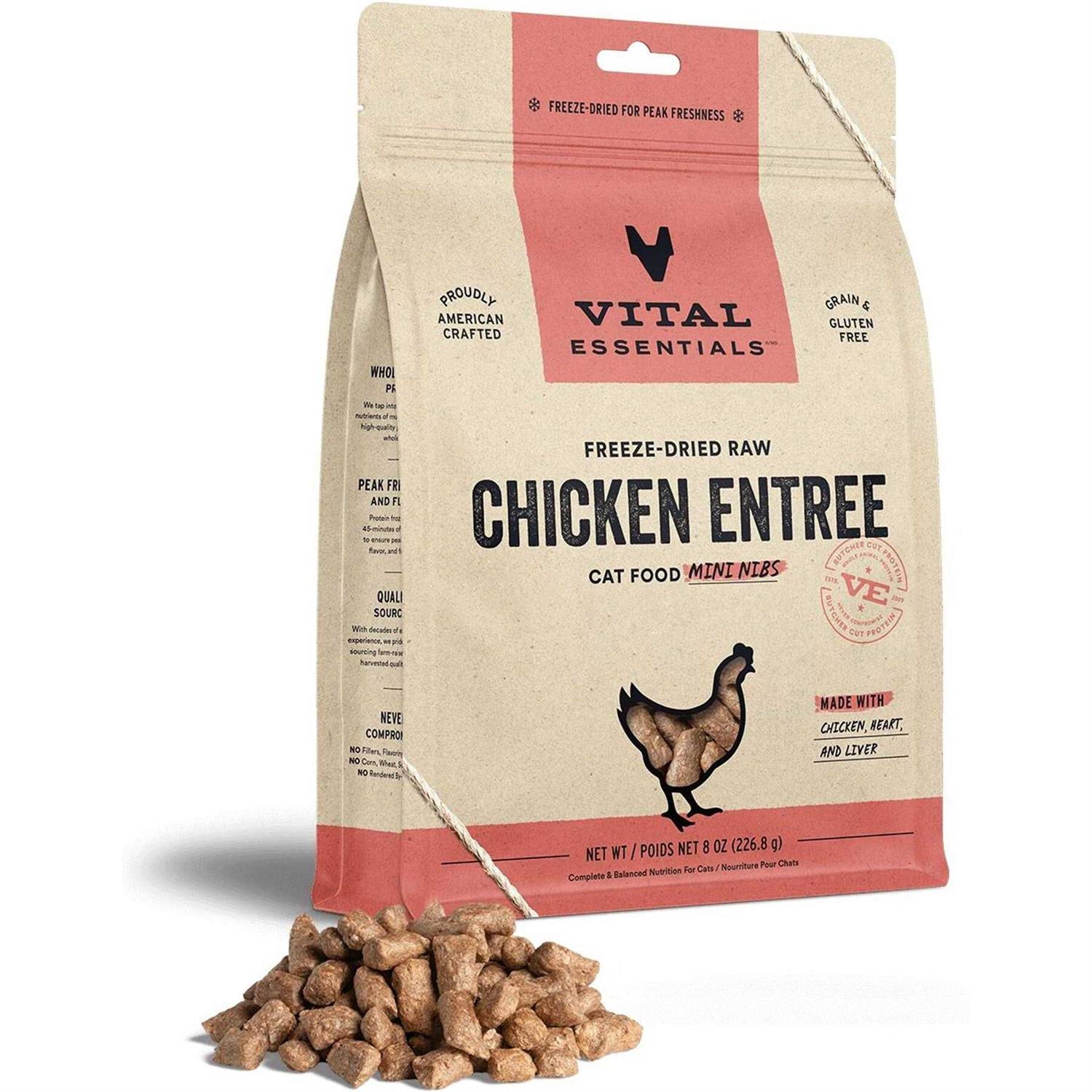 Vital Essentials Entree Mini Nibs Freeze-Dried Raw Cat Food