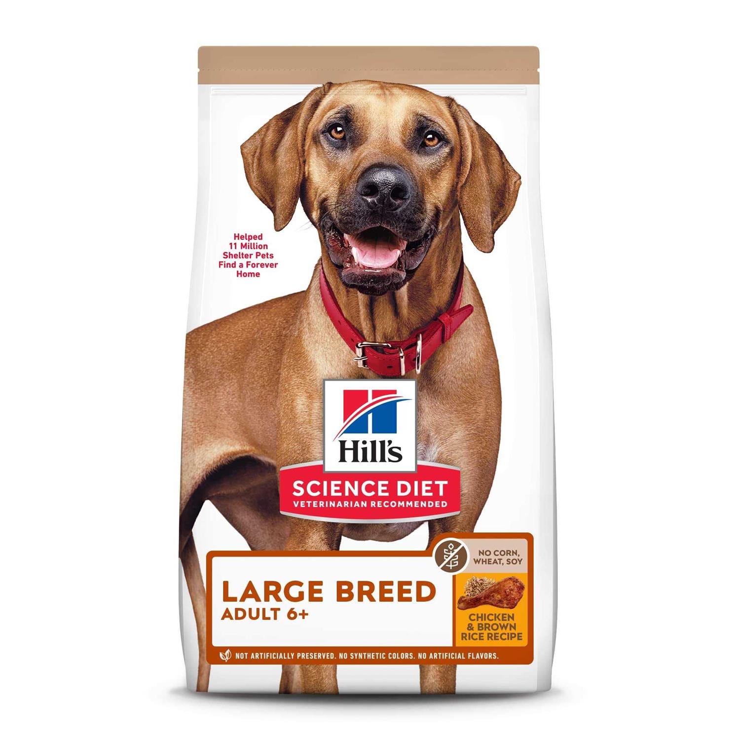 Hill’s Science Diet Adult 6+ Large Breed No Corn, Wheat or Soy Dry Dog Food
