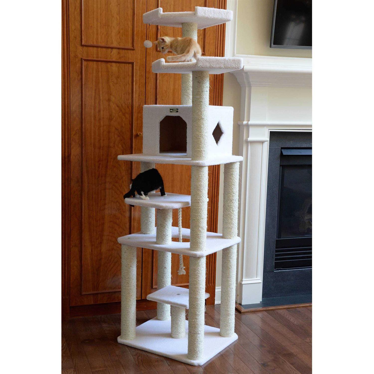Armarkat B7801 Classic Real Wood Cat Tree In Ivory