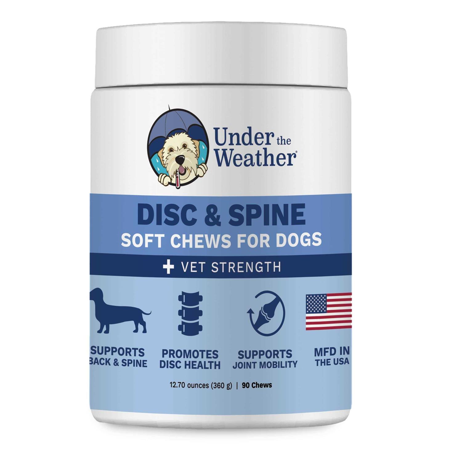 Under the Weather IVDD Dog Supplement, Disc and Spine Relief for Dogs
