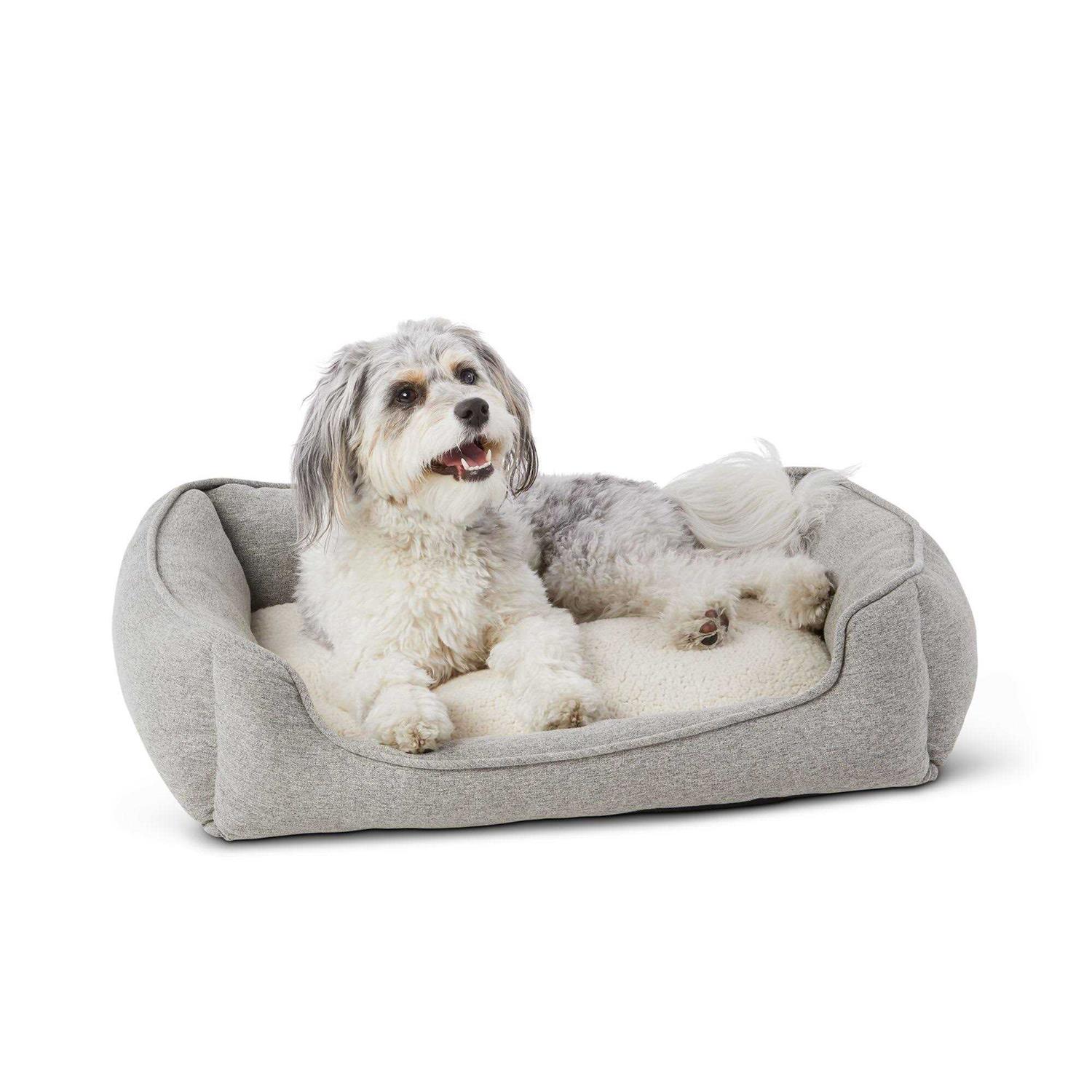 Top Paw Chambray Cuddler Dog Bed