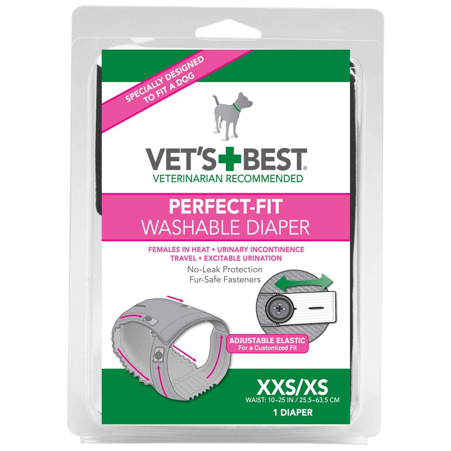 Vet’s Best Perfect-Fit Washable Female Dog Diaper 1 Pack