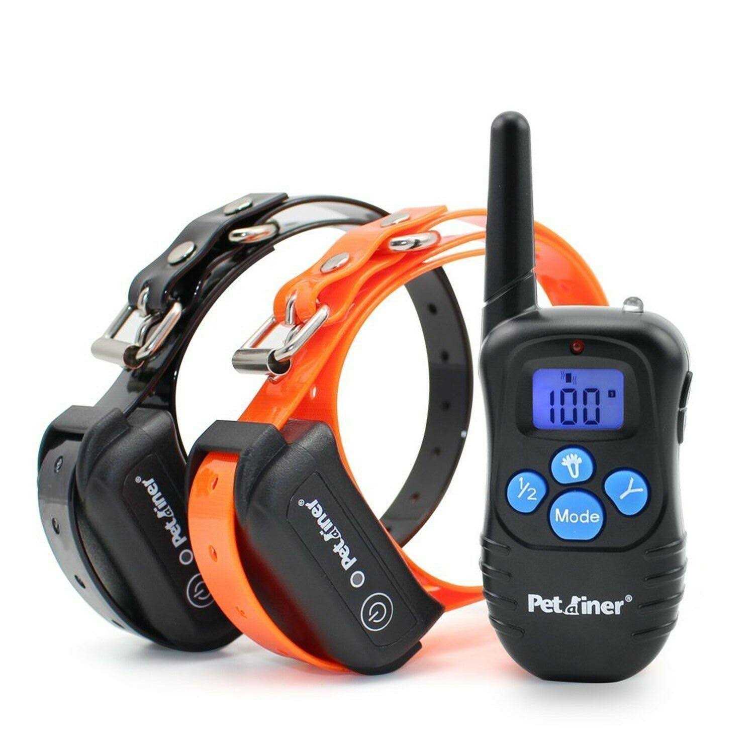 Petrainer Waterproof Rechargeable Electric Remote 2 Dog Shock Training Collar