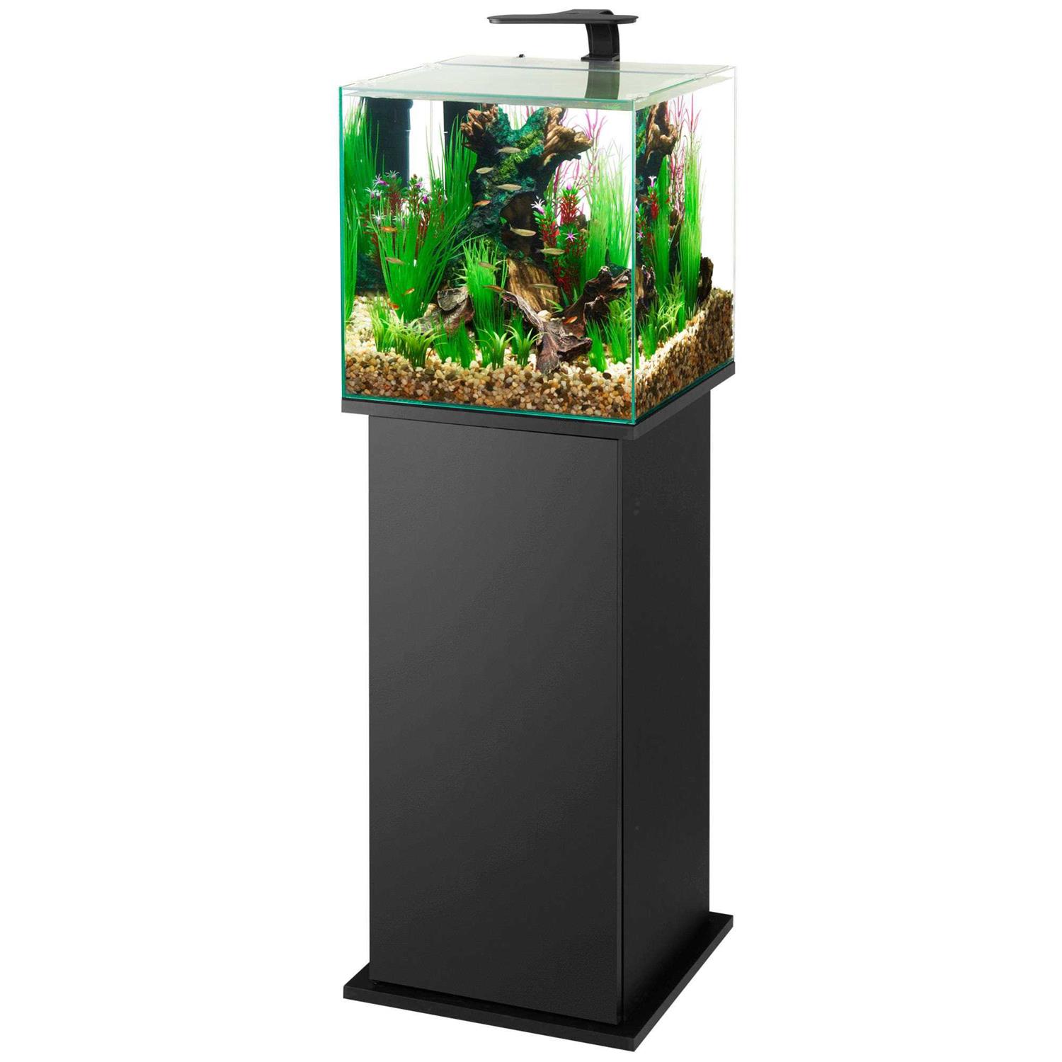 Aqueon Black Pedestal Aquarium Stand