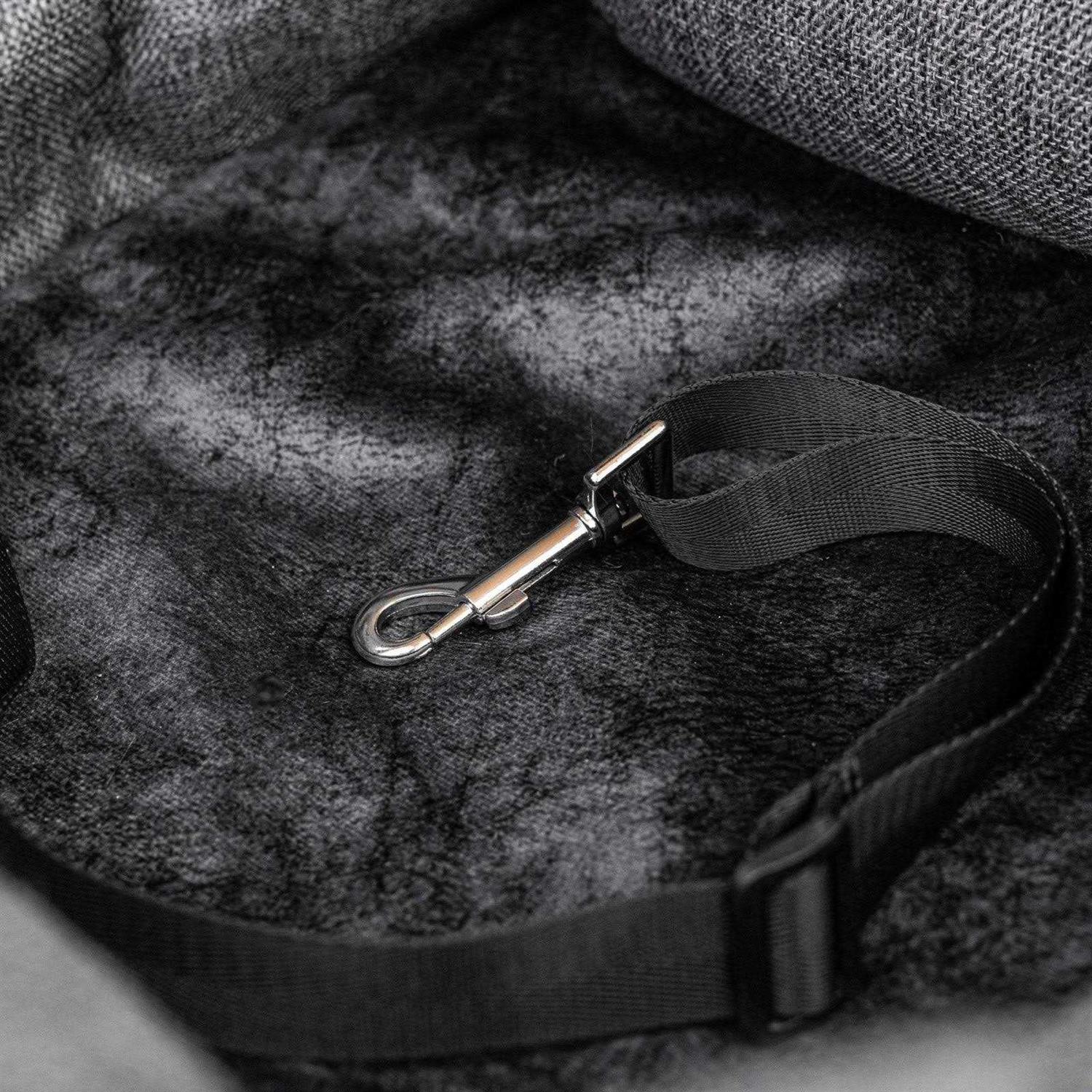 Paw PupProtector Memory Foam Dog Car Bed Gray Full Back Seat