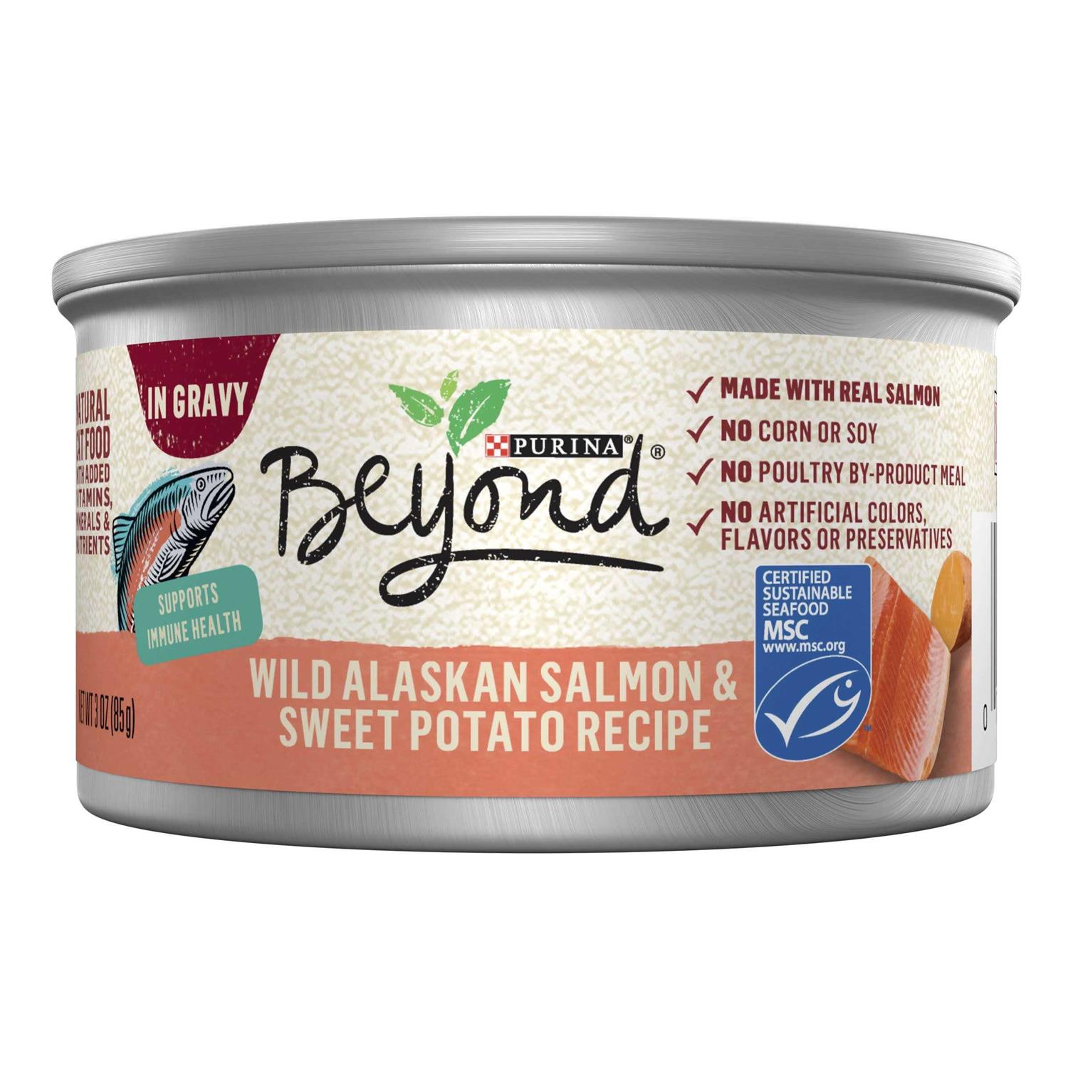 Purina Beyond Grain Free Salmon & Sweet Potato Recipe in Gravy Cat Food
