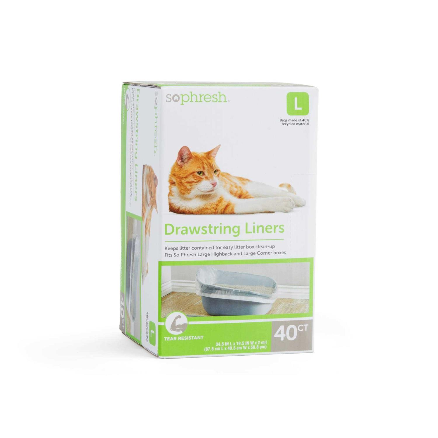 So Phresh Drawstring Liners for Highback Boxes for Cats