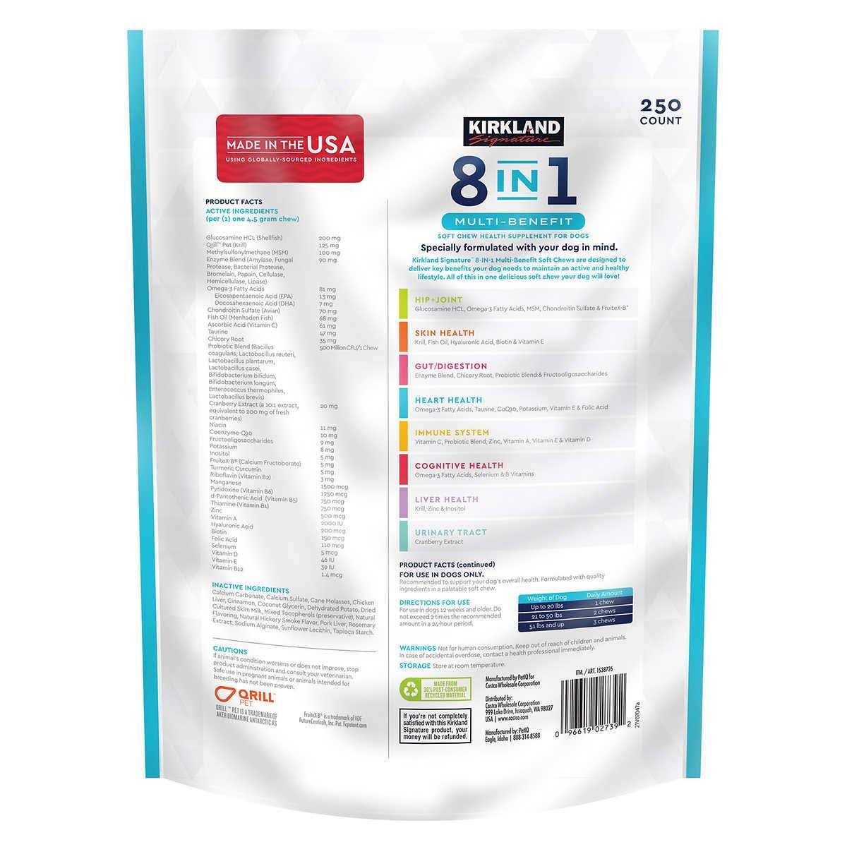 Kirkland Signature 8 in 1 Multi Benefit Soft Chew for Dogs