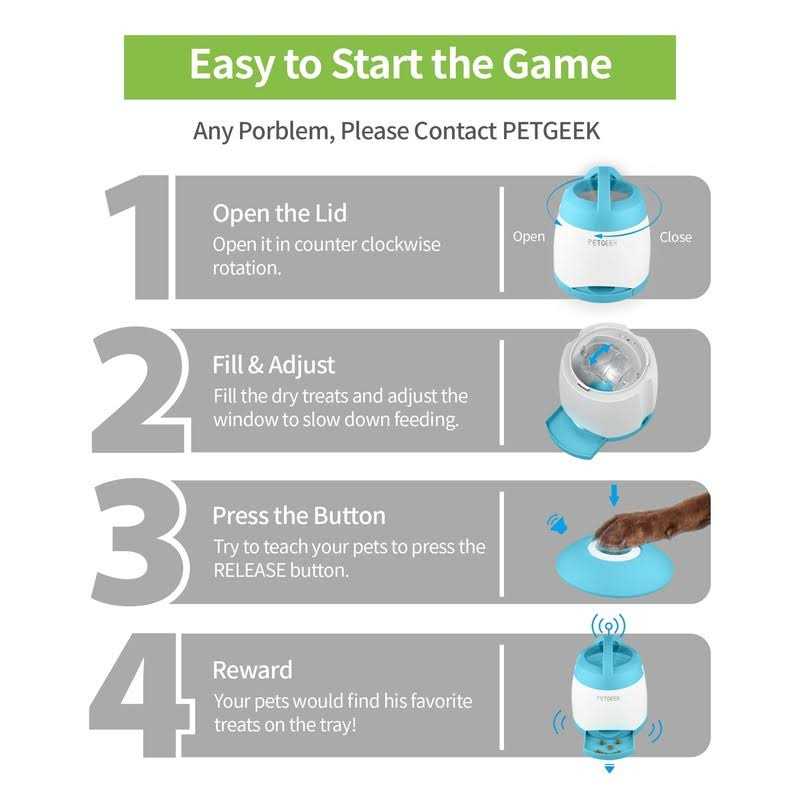 PETGEEK Automatic Dog Feeder Toy Interactive Dog Puzzle Toys Treat Dispensing