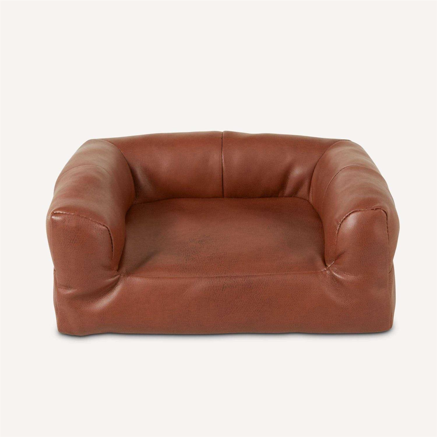 Nate & Jeremiah Faux Leather Brown Couch