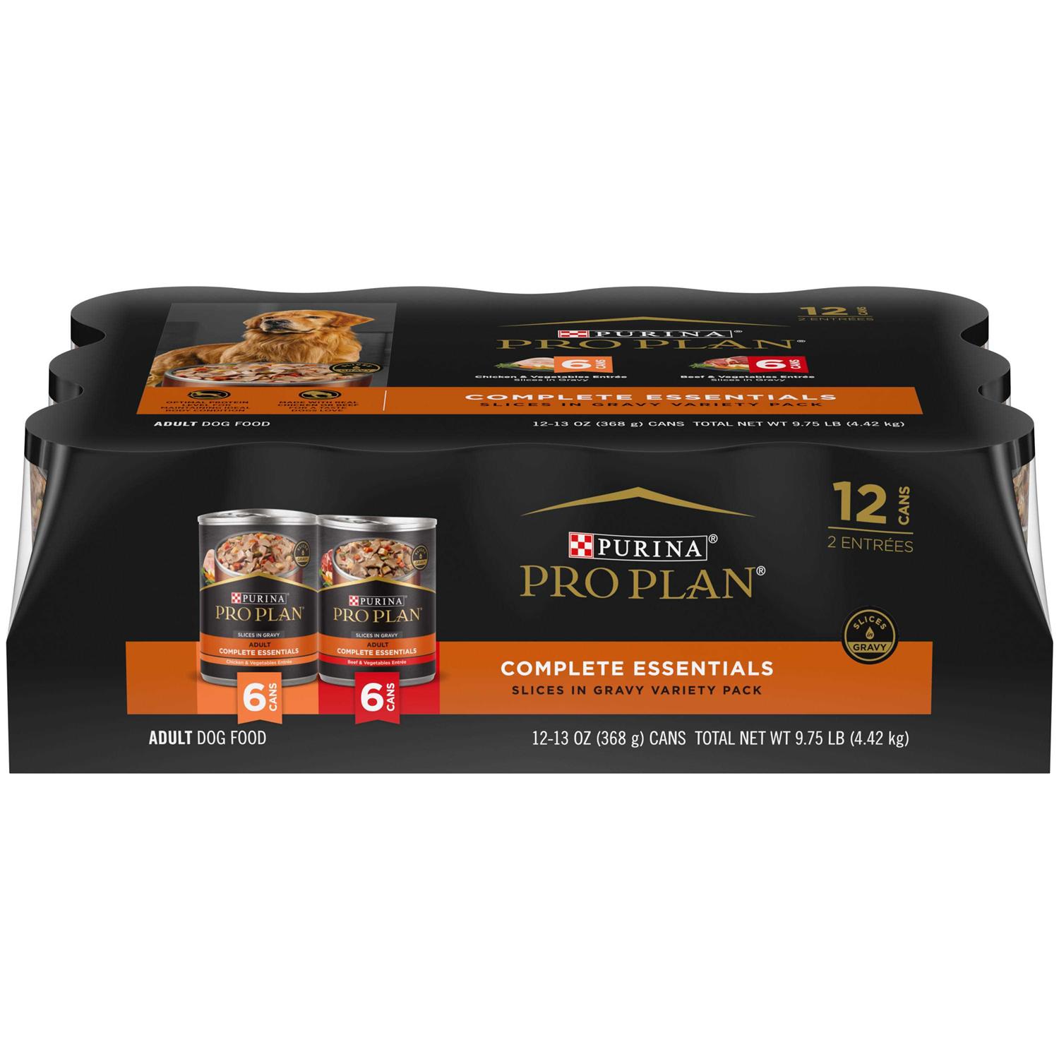 Purina Pro Plan Complete Essentials Wet Dog Food Variety Pack