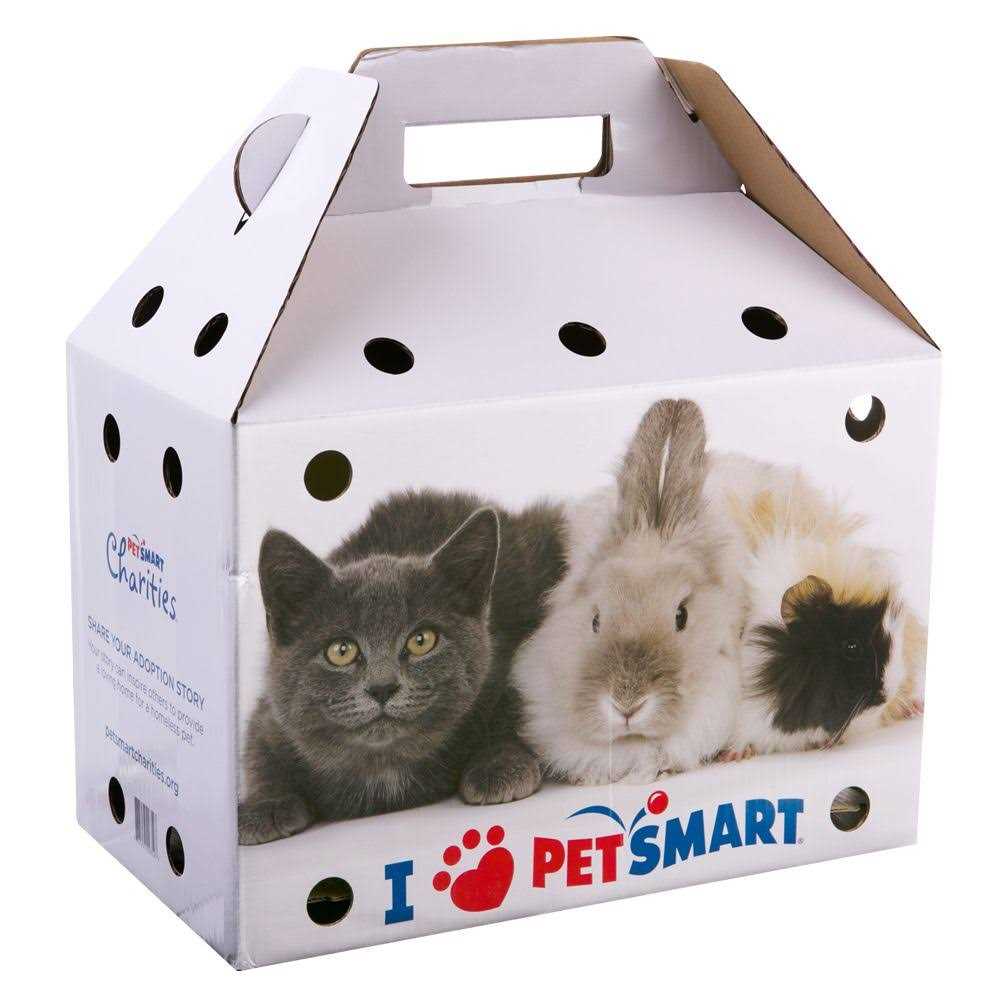 Great Choice Adoption Box Pet Carrier in Blue/White