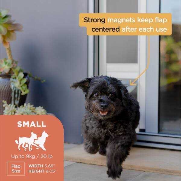Hakuna Pets Small Silver Patio Pet Door