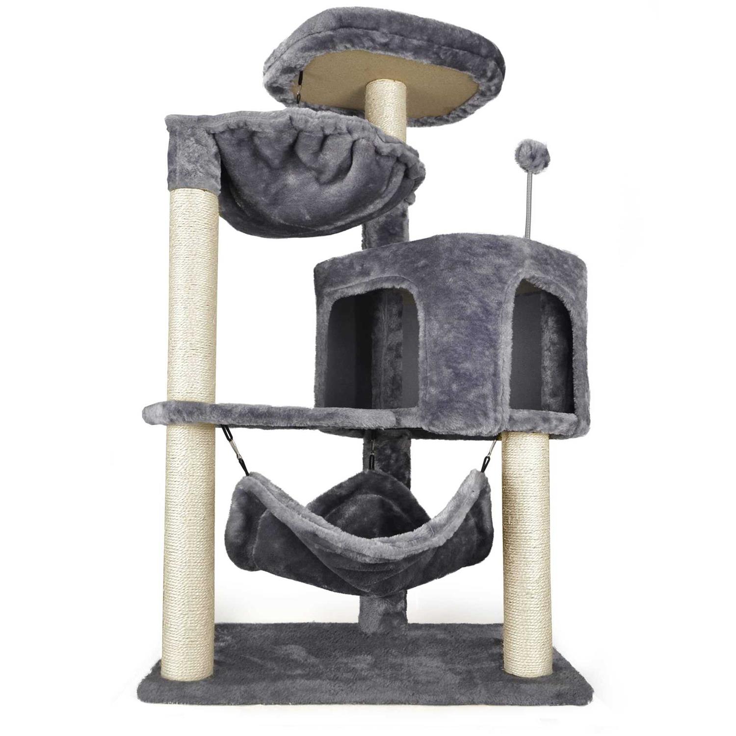 YUNWEI Newest Cat Tree with Cat Condo and Big Hammock